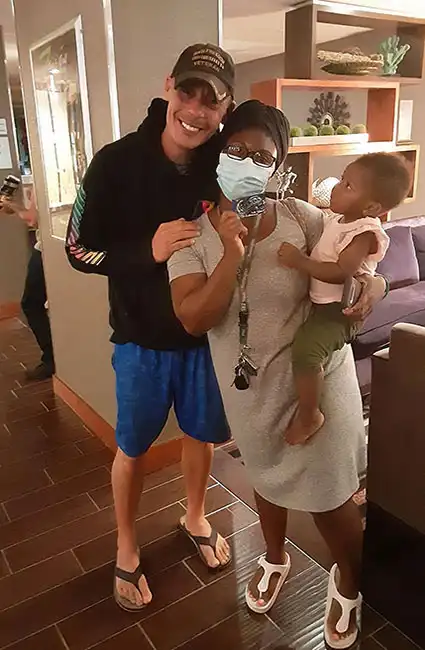 During the hype of Covid Veteran David Haave shares  love and concern with fans West Palm Beach Florida 2023 -- David Haave